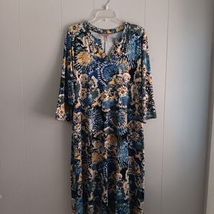 Chico's Multicolored Floral Dress Size 2
